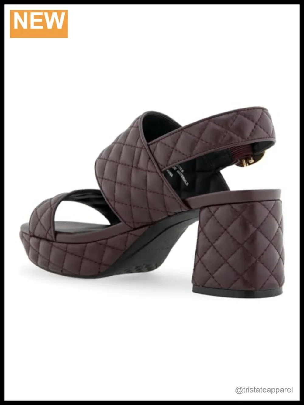 Quilted Leather Platform Ankle Strap Heels for Evening & Formal